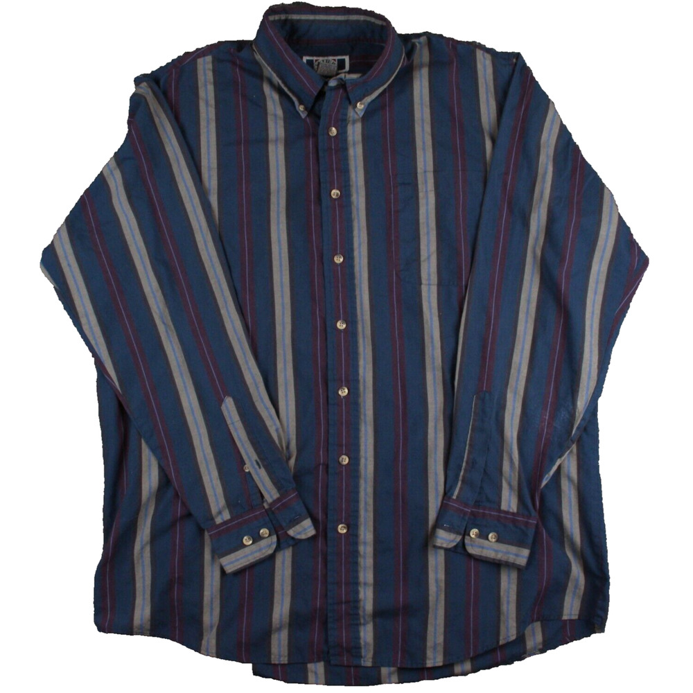 Sutter & Grant Mens LT Purple Striped Long Sleeve Button Up Shirt